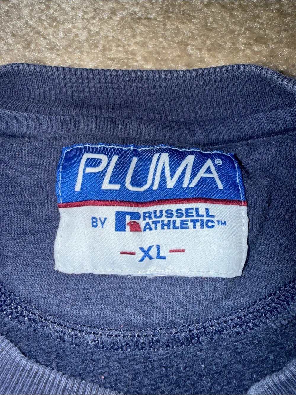 Vintage 90s Pluma by Russell Athletic Navy Crewneck Pullover XL